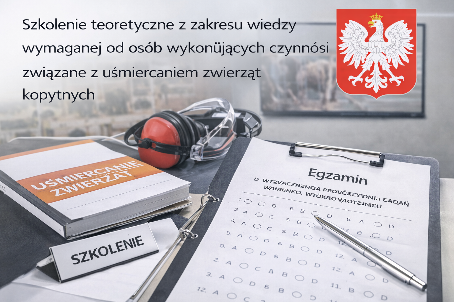 Szkolenie teoretyczne z zakresu wiedzy wymaganej od os&oacute;b wykonujących czynności związane z uśmiercaniem zwierząt kopytnych