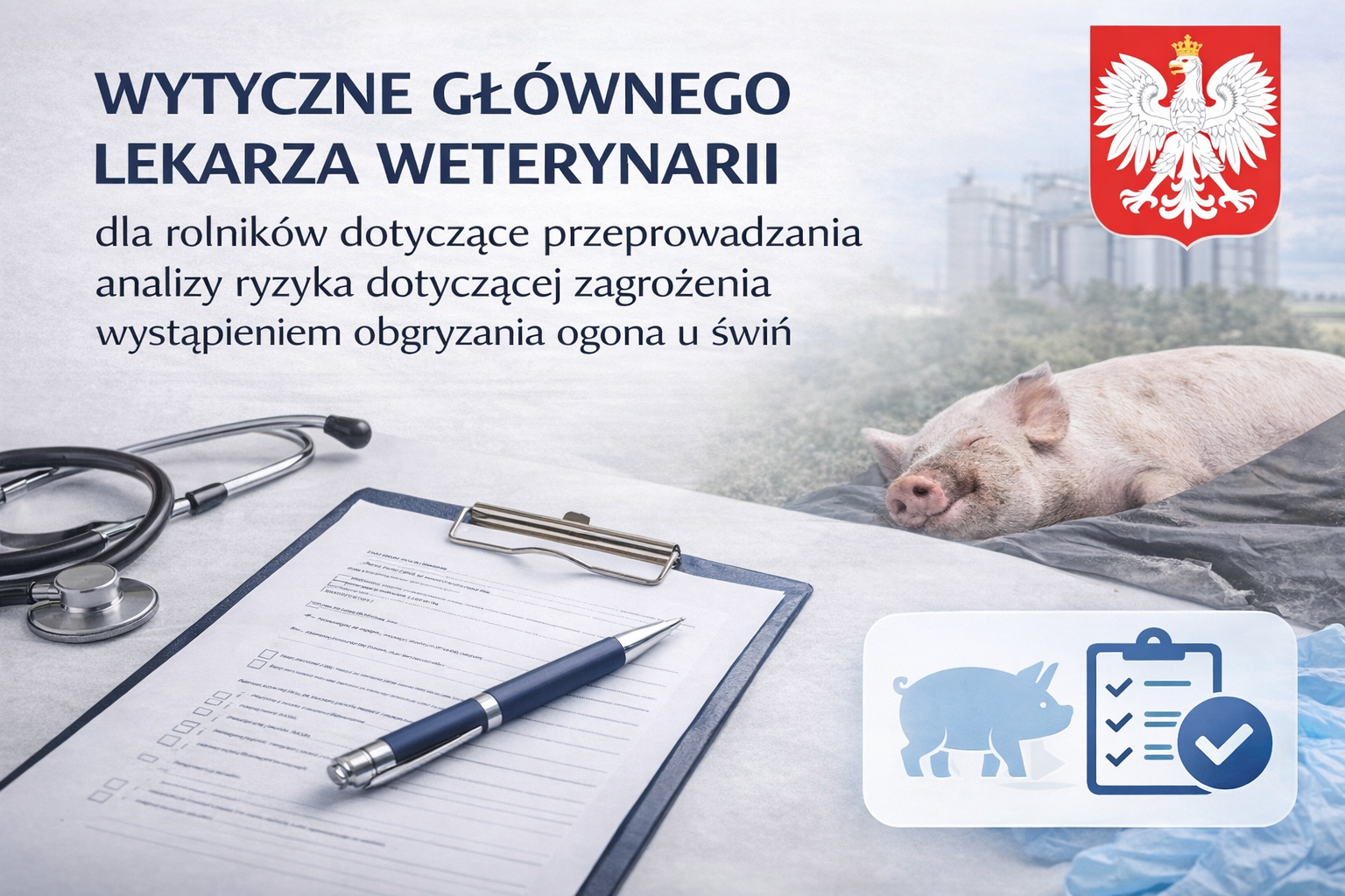 Wytyczne Gł&oacute;wnego Lekarza Weterynarii dla rolnik&oacute;w dotyczące przeprowadzania analizy ryzyka dotyczącej zagrożenia wystąpieniem obgryzania ogona u świń