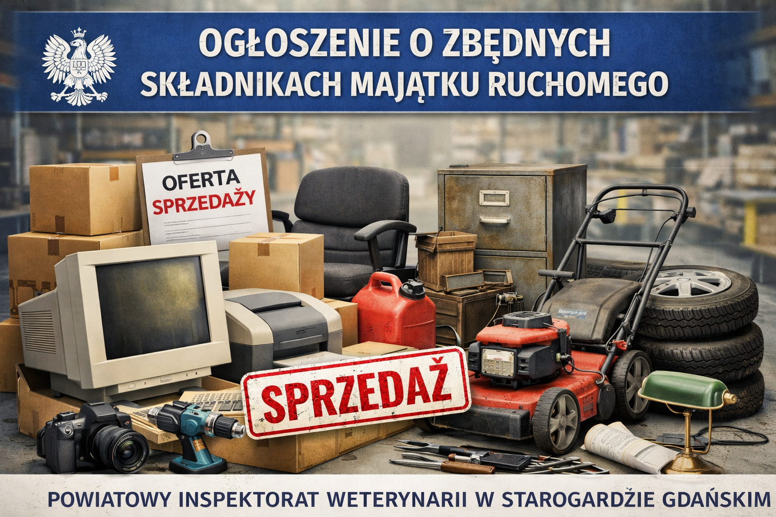 Ogłoszenie o zbędnych składnikach majątku ruchomego